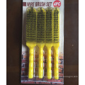 Желтый цвет пластиковые ручки стальной проволоки кисти (YY-512)
